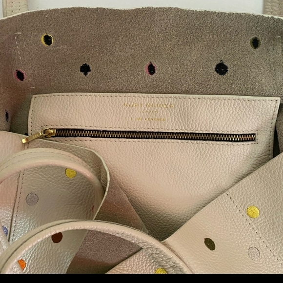 SOLD - Kurt Geiger Oversized XL Italian Leather Polka Dot Tote - "Viloet Tote" - Picture 7 of 8